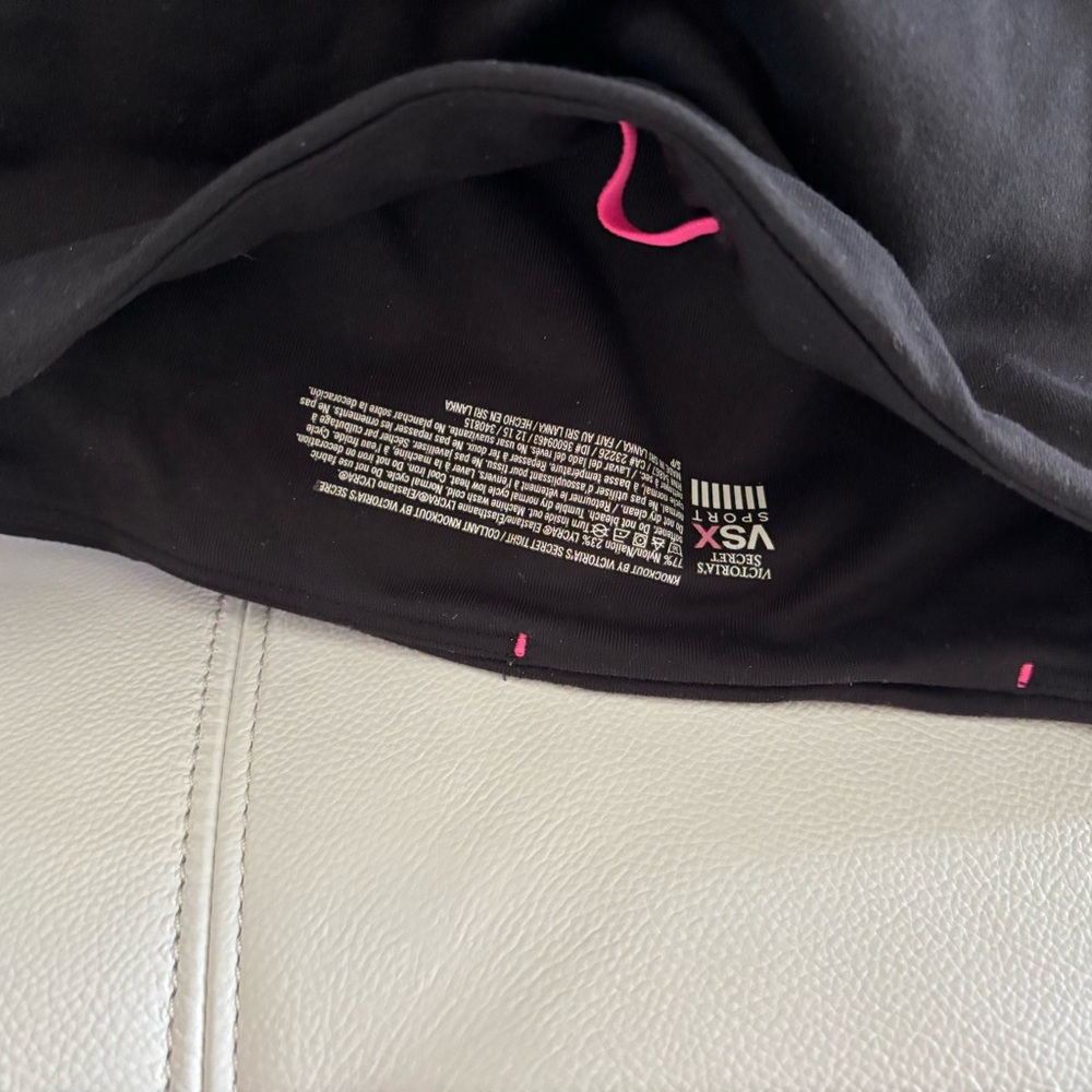 Black and Pink V-Neck Top